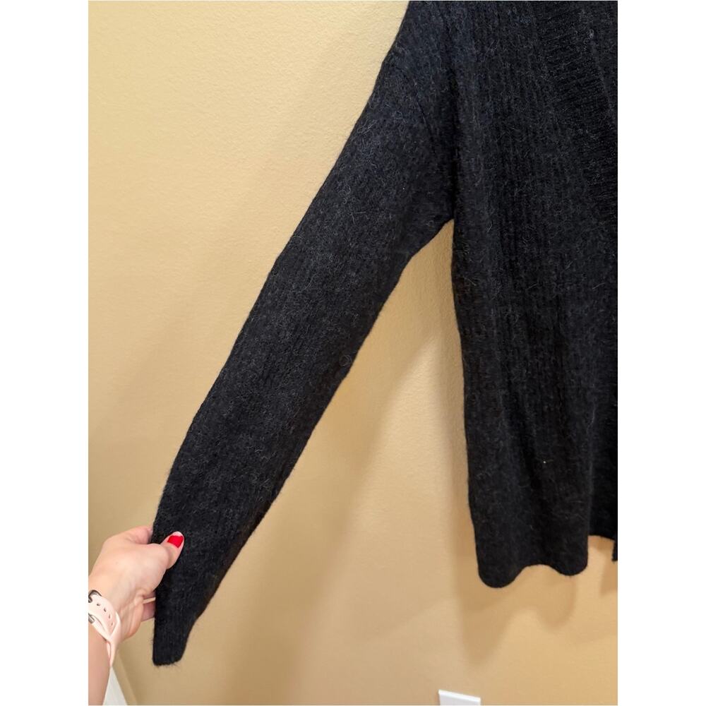 Everlane Cozy Black Charcoal Button-Front Women's Cardigan Sweater Medium - Picture 14 of 14